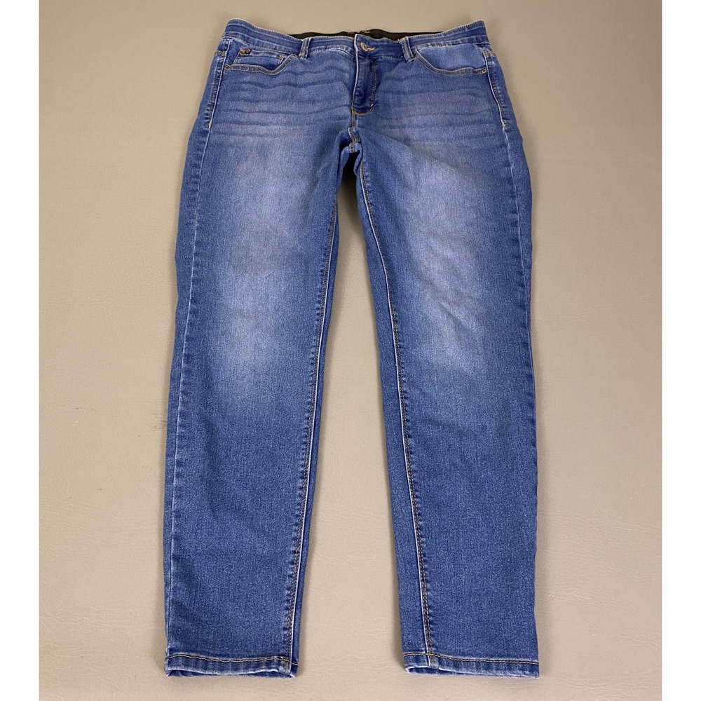 Curve Appeal Jeans Womens Size 12/31 Blue Medium Wash Skinny Denim Stretch Waist